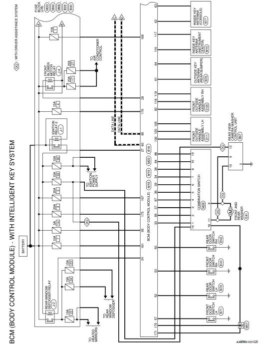 Nissan Rogue Service Manual: Wiring Diagram - With Intelligent Key ...